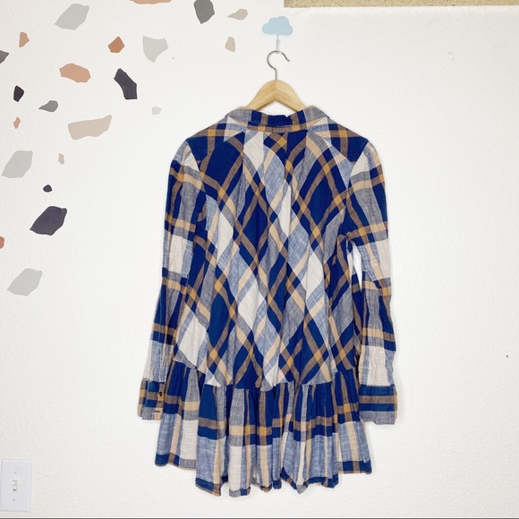 Free People Preppy in Plaid Ruffled Button Down - Picture 9 of 10